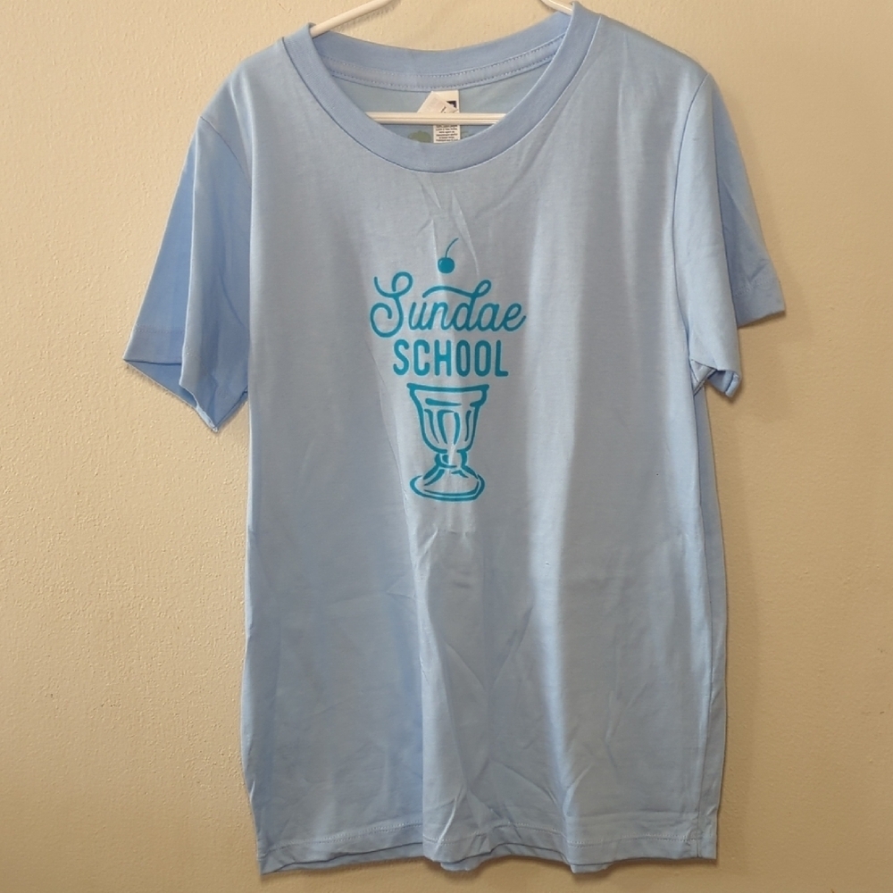 The Wishing Elephant Sundae School Graphic T-shirt Dress Blue Kids Size L / 12